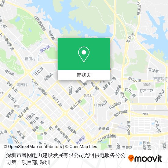 深圳市粤网电力建设发展有限公司光明供电服务分公司第一项目部地图