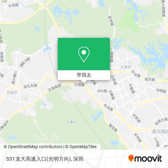 S31龙大高速入口(光明方向)地图