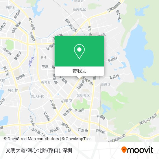 光明大道/河心北路(路口)地图