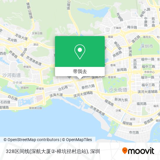 328区间线(深航大厦②-樟坑径村总站)地图