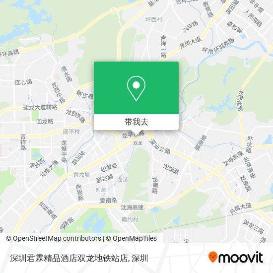 深圳君霖精品酒店双龙地铁站店地图