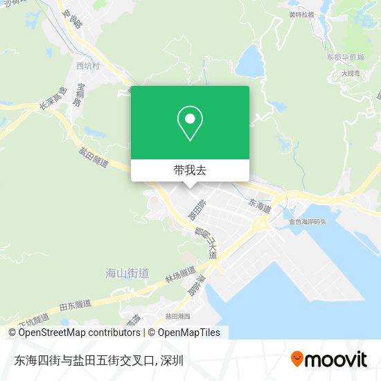 东海四街与盐田五街交叉口地图