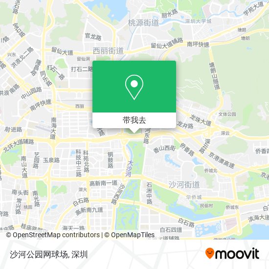 沙河公园网球场地图