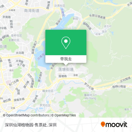深圳仙湖植物园-售票处地图