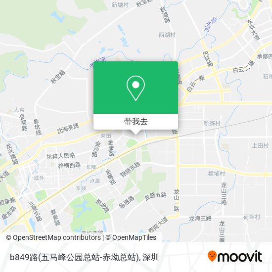 b849路(五马峰公园总站-赤坳总站)地图