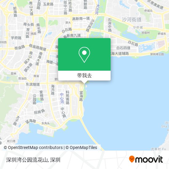 深圳湾公园流花山地图