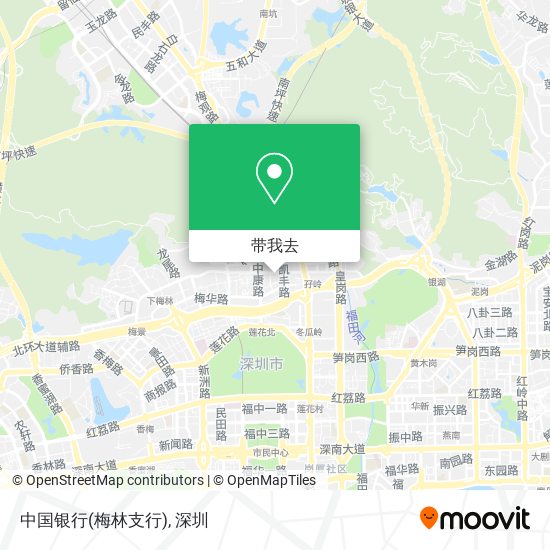 中国银行(梅林支行)地图
