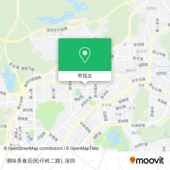 潮味美食店(松仔岭二路)地图