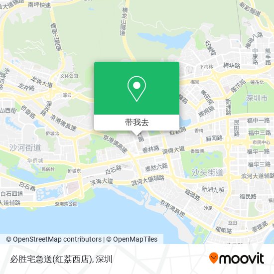 必胜宅急送(红荔西店)地图