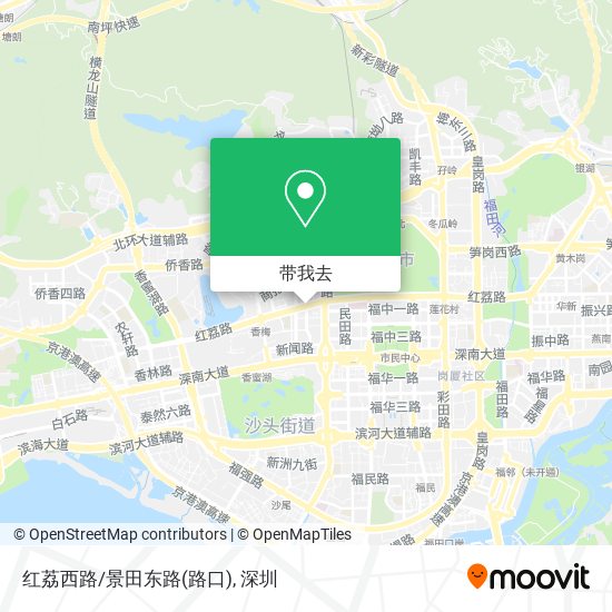 红荔西路/景田东路(路口)地图