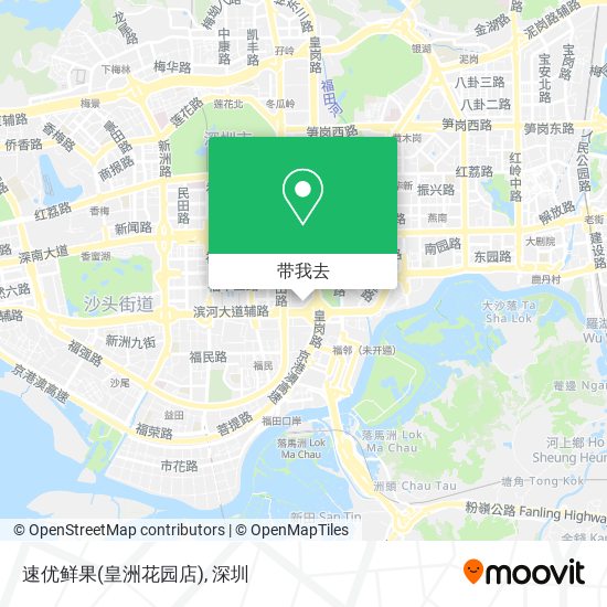 速优鲜果(皇洲花园店)地图