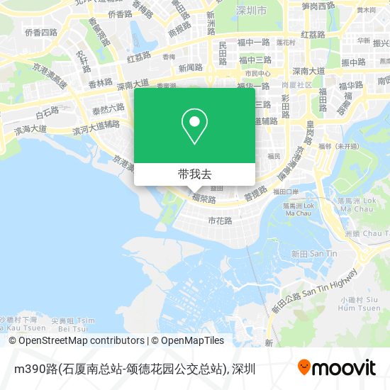m390路(石厦南总站-颂德花园公交总站)地图