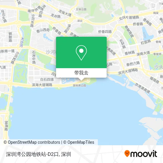 深圳湾公园地铁站-D2口地图