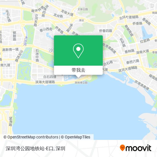 深圳湾公园地铁站-E口地图