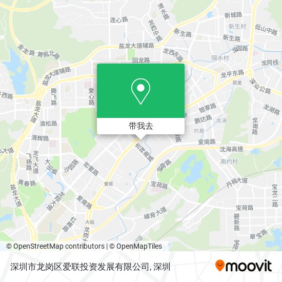 深圳市龙岗区爱联投资发展有限公司地图