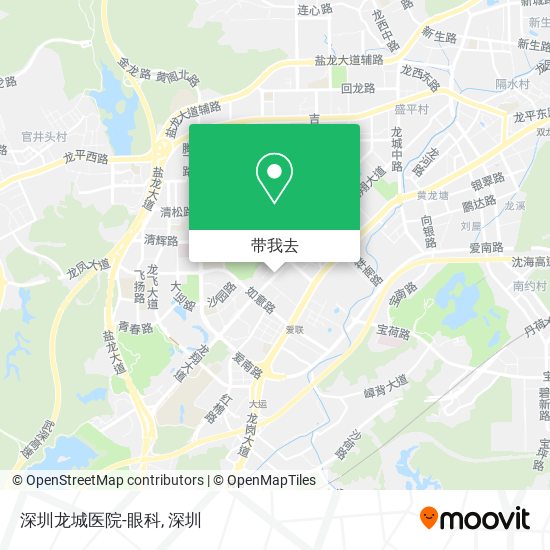 深圳龙城医院-眼科地图