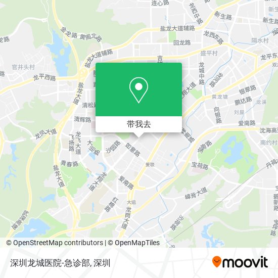 深圳龙城医院-急诊部地图