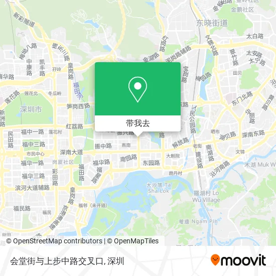 会堂街与上步中路交叉口地图