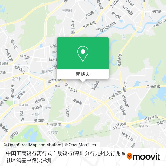 中国工商银行离行式自助银行(深圳分行九州支行龙东社区鸿基中路)地图