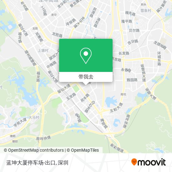 蓝坤大厦停车场-出口地图