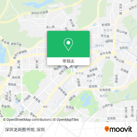 深圳龙岗图书馆地图