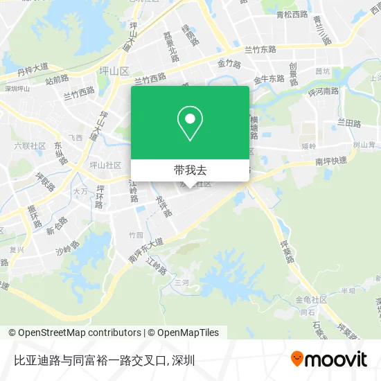 比亚迪路与同富裕一路交叉口地图