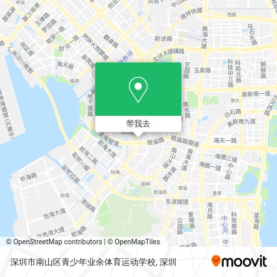 深圳市南山区青少年业余体育运动学校地图