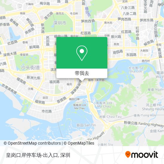 皇岗口岸停车场-出入口地图