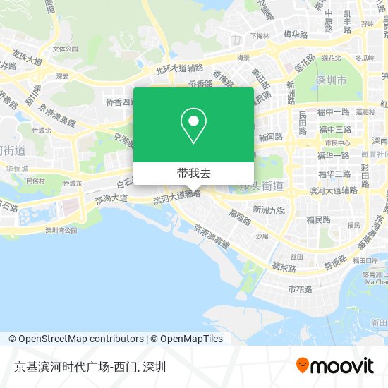 京基滨河时代广场-西门地图