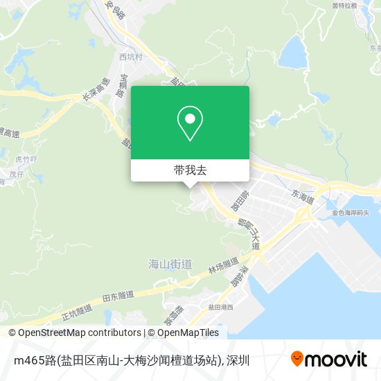 m465路(盐田区南山-大梅沙闻檀道场站)地图
