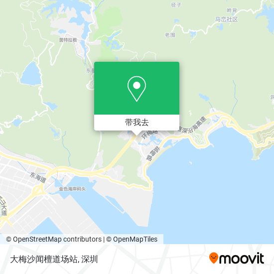 大梅沙闻檀道场站地图