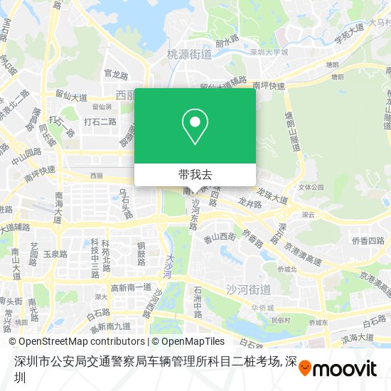 深圳市公安局交通警察局车辆管理所科目二桩考场地图