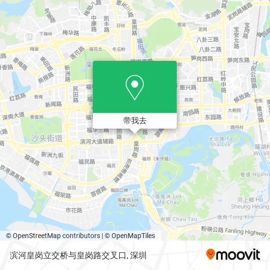 滨河皇岗立交桥与皇岗路交叉口地图