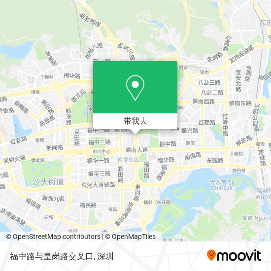 福中路与皇岗路交叉口地图