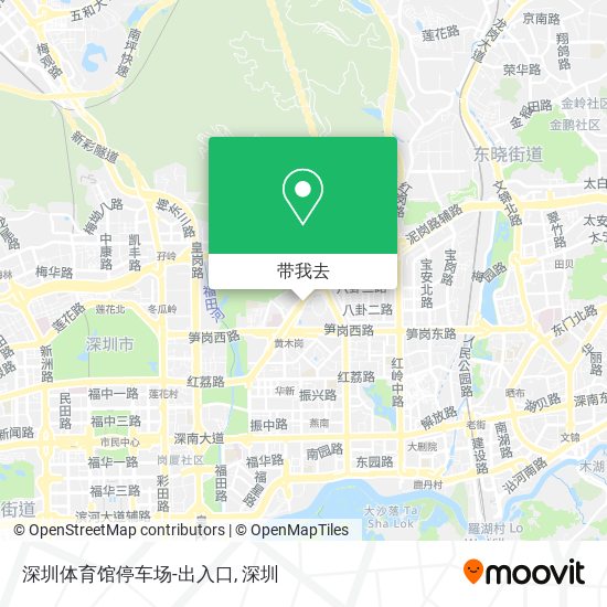 深圳体育馆停车场-出入口地图