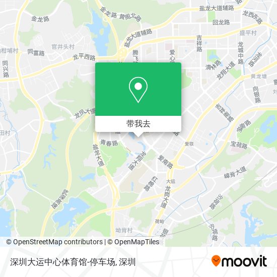 深圳大运中心体育馆-停车场地图