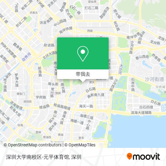 深圳大学南校区-元平体育馆地图