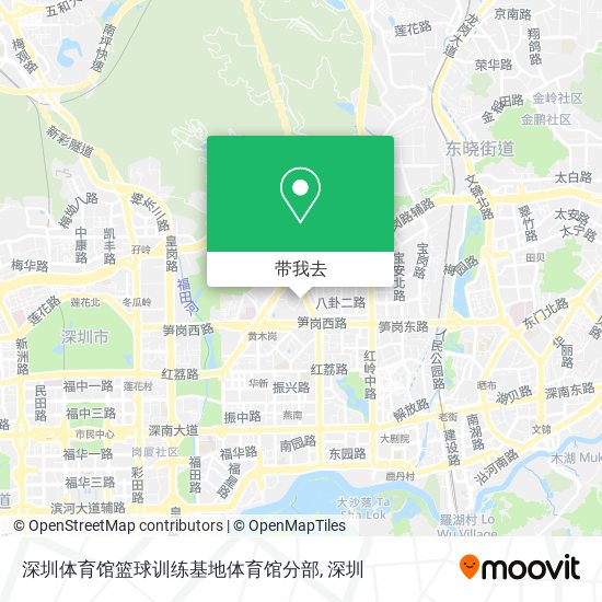 深圳体育馆篮球训练基地体育馆分部地图