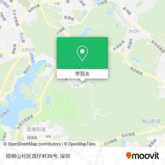 梧桐山社区茂仔村36号地图