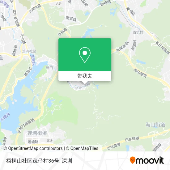 梧桐山社区茂仔村36号地图