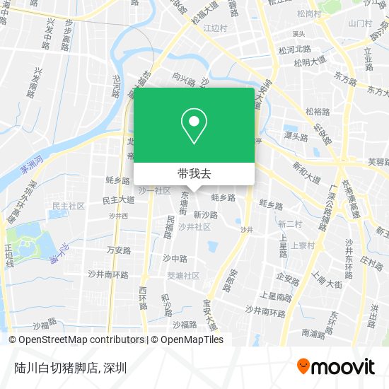 陆川白切猪脚店地图