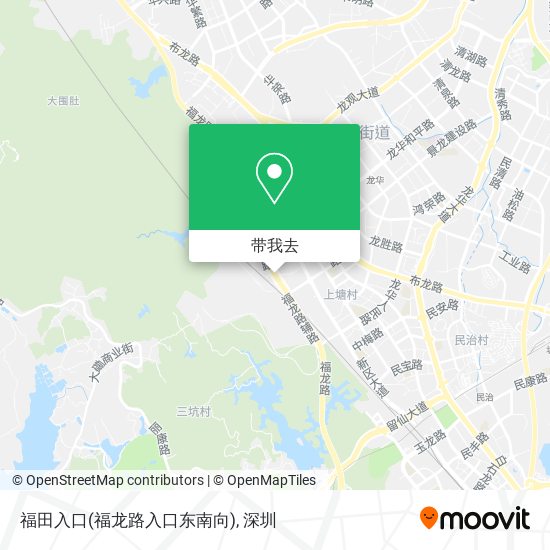 福田入口(福龙路入口东南向)地图