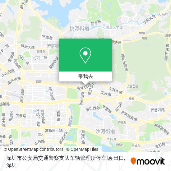 深圳市公安局交通警察支队车辆管理所停车场-出口地图