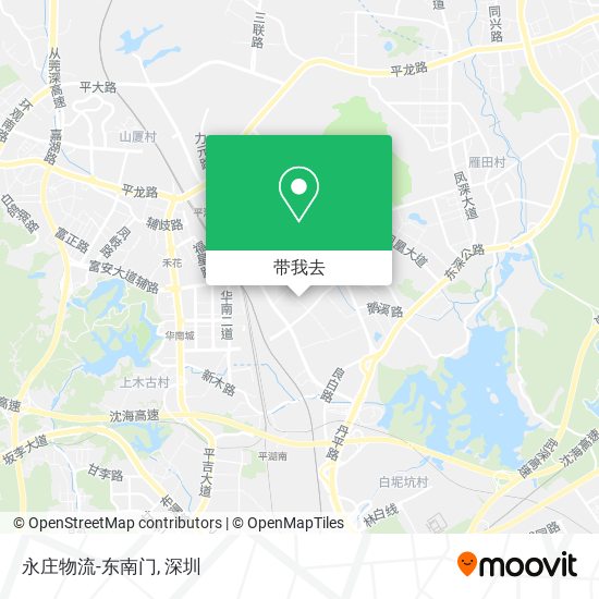 永庄物流-东南门地图