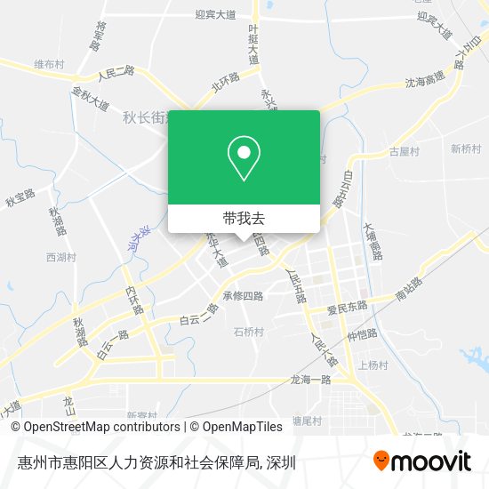惠州市惠阳区人力资源和社会保障局地图