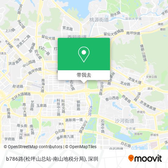 b786路(松坪山总站-南山地税分局)地图