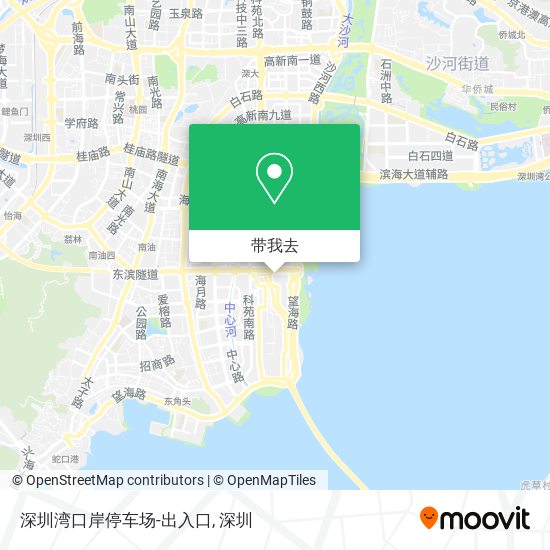 深圳湾口岸停车场-出入口地图