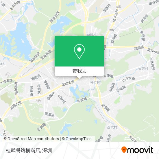 桂武餐馆横岗店地图