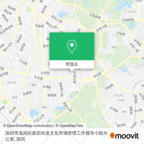 深圳市龙岗区坂田街道文化市场管理工作领导小组办公室地图