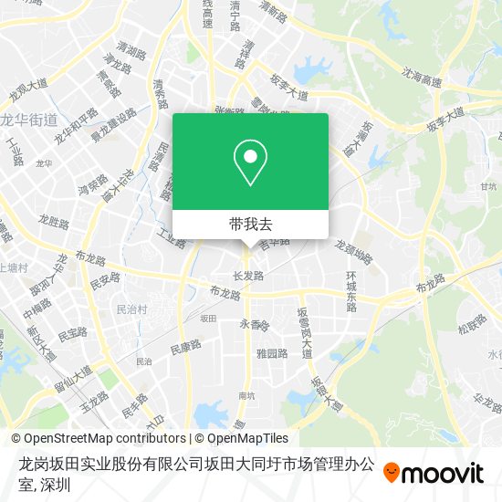 龙岗坂田实业股份有限公司坂田大同圩市场管理办公室地图